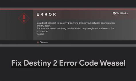 How To Fix Destiny 2 Error Code Weasel