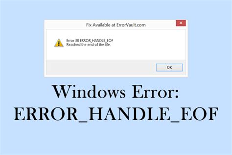 How To Fix ERROR_HANDLE_EOF