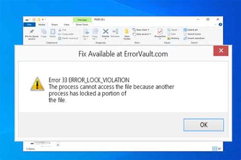 How To Fix ERROR_LOCK_VIOLATION