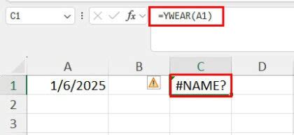 How To Fix Excel YEAR Function Not Working