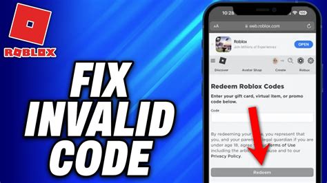 How To Fix Invalid Code On Roblox - YouTube