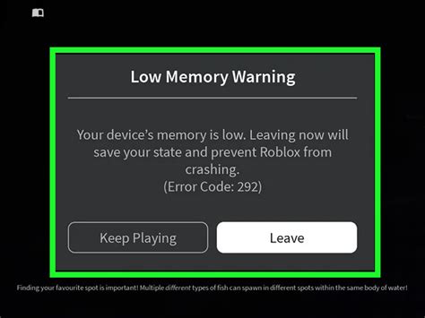 How To Fix Low Memory Warning On Roblox