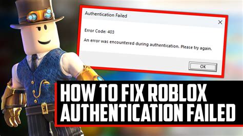How To Fix Roblox Error Code 403 - Authentication Failed - YouTube