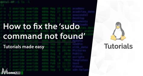 How To Fix Sudo Command Not Found