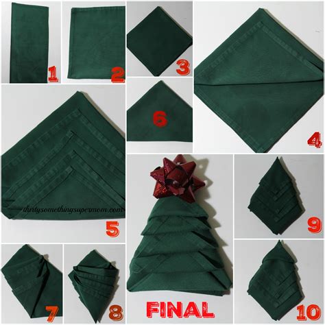 How To Fold A Napkin Like A Christmas Tree