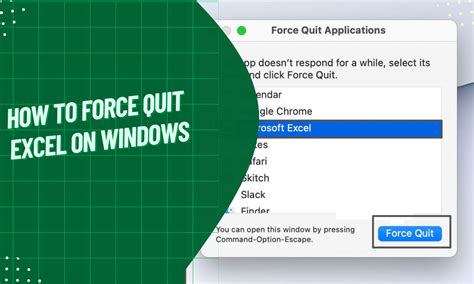 How To Force Quit Excel On Windows