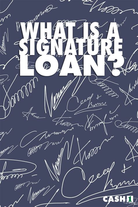 How To Get A Signature Loan