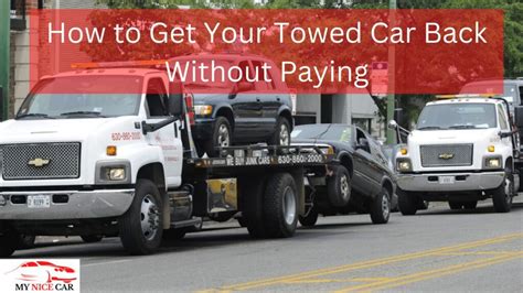 How To Get A Towed Car Back Without Paying