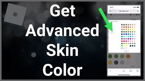How To Get Advanced Skin Colors On Roblox - YouTube