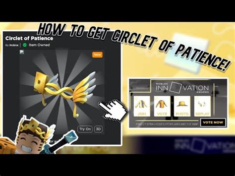 How To Get Circlet Of Patience on Roblox Innovation Awards 