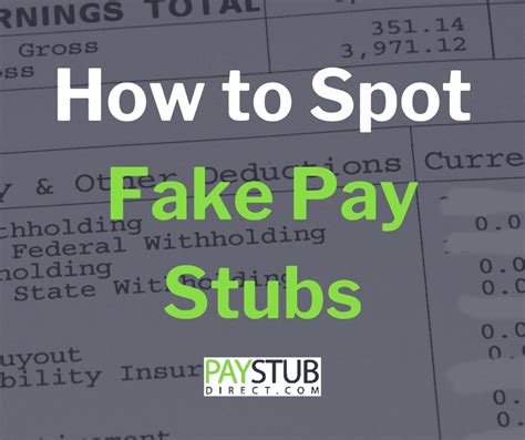 How To Get Fake Check Stubs