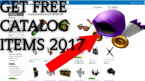 How To Get Free Roblox Catalog Items 2017