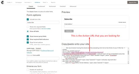 How To Get Url For Mailchimp Template Without An Account