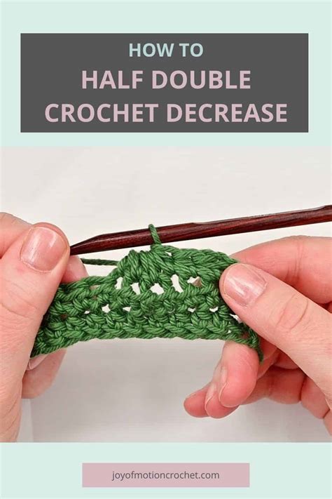 How To Half Double Crochet Decrease