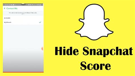 How To Hide Snapchat Score