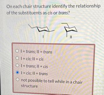 How To Identify If A Chair Is Cis Or Trans