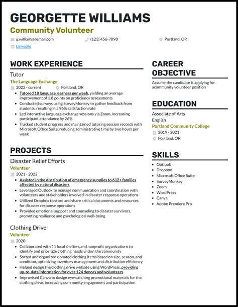 How To Include Volunteer Work On A Resume