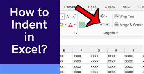How To Indent On Excel