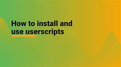 How To Install Userscripts