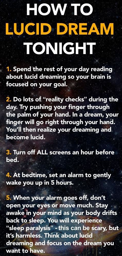 How To Lucid Dream Tonight