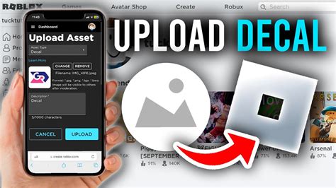How To Make + Upload Decals To Roblox On MOBILE! (Android + 