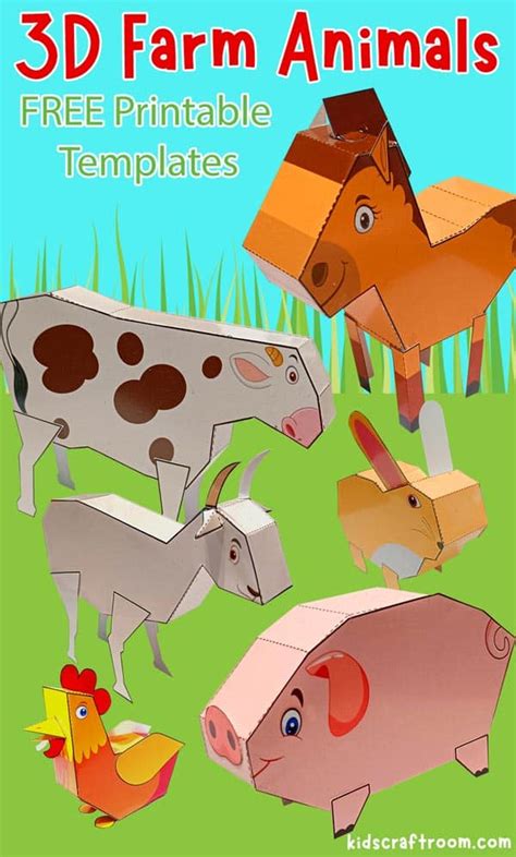 How To Make 3d Farm Animals Out Of Paper