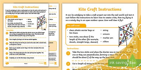 How To Make A Kite Procedure Text
