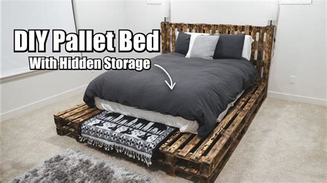 How To Make A Pallet Bed With Storage