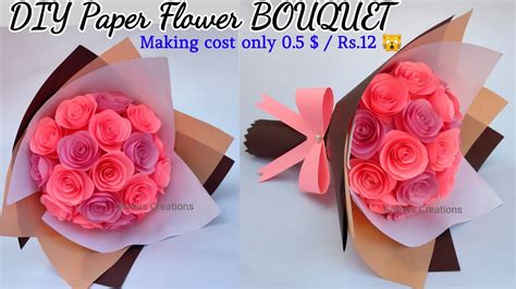 How To Make A Paper Flower Bouquet Step By Step