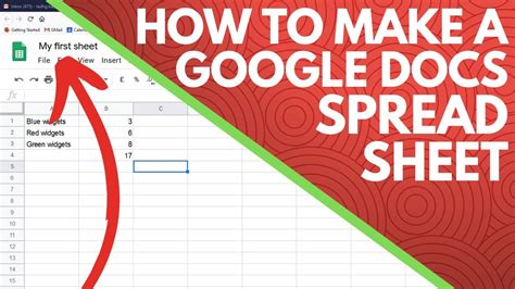 How To Make A Spreadsheet In Google Docs