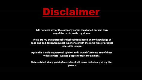 How To Make Disclaimer For Youtube