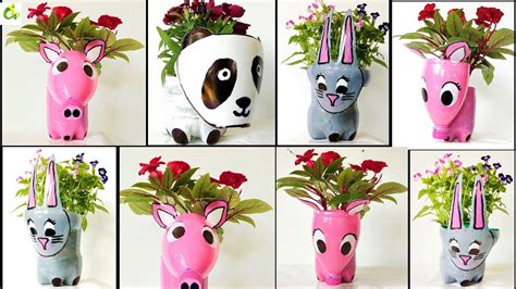 How To Make Farm Animal Planters Out Of Bleach Bottles