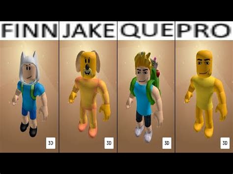 How To Make Finn And Jake In Roblox - YouTube