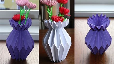 How To Make Flower Vase With Paper Step By Step