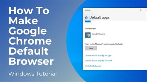 How To Make Google Chrome Default Browser