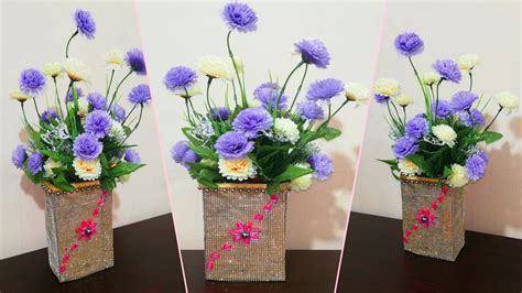 How To Make Handicraft Flower Vase