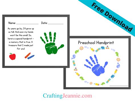 How To Make Handprint Template Printable