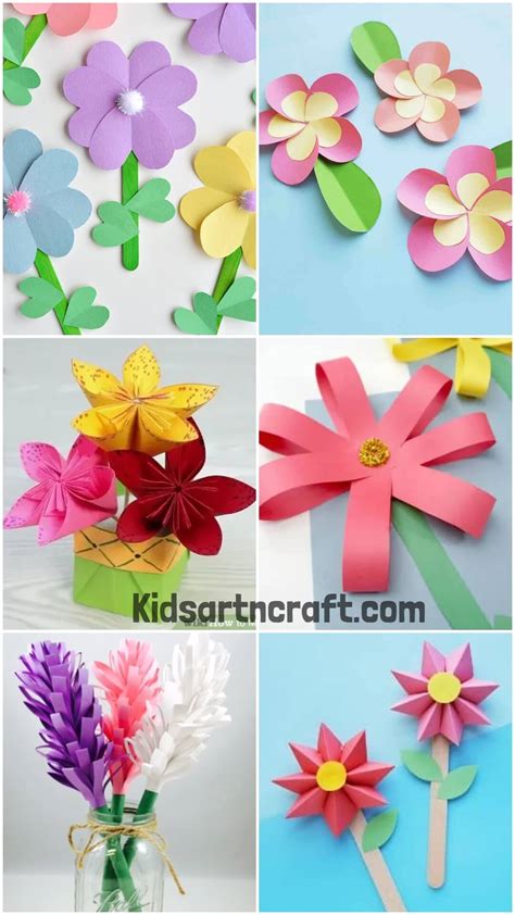 How To Make Paper Flowers With Construction Paper For Kids