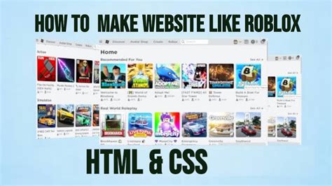 How To Make Website Like Roblox Using HTML & CSS - YouTube