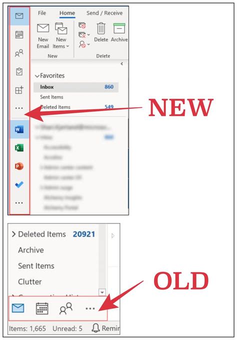 How To Move Mail Calendar Bar In Outlook