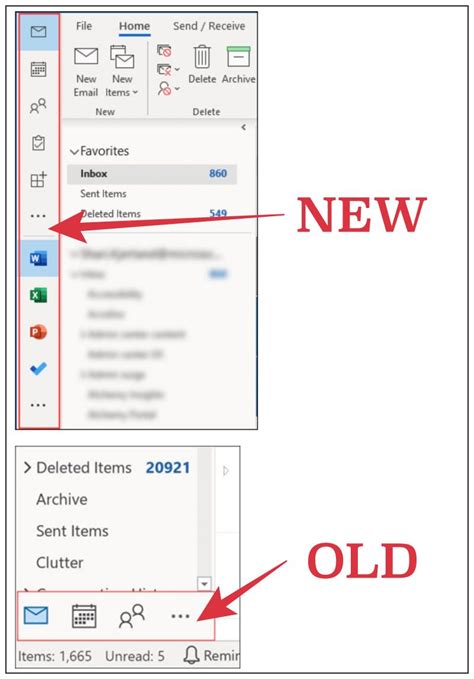 How To Move The Email And Calendar Bar In Outlook