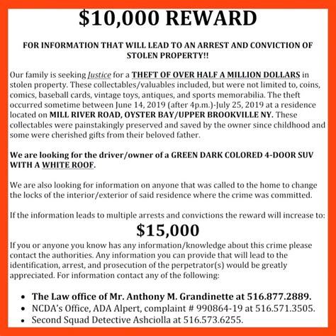The Art of Catching Thieves: A Guide to Offering a Reward and Recovering Your Stolen Property