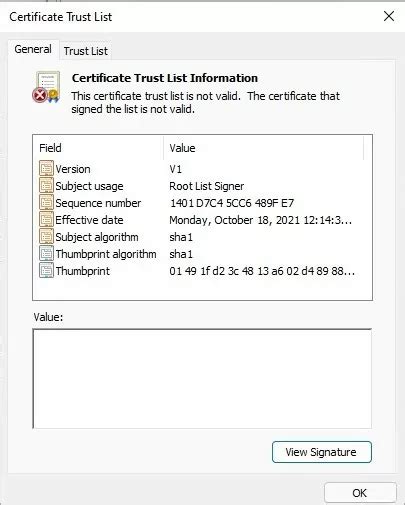 How To Open A Certificate Trust List File