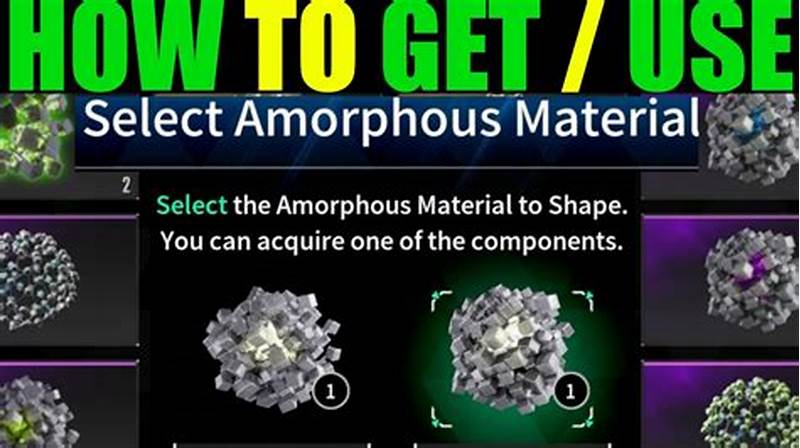 How To Open Amorphous Material Pattern 028