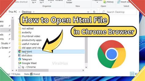 How To Open An HTML File In Chrome