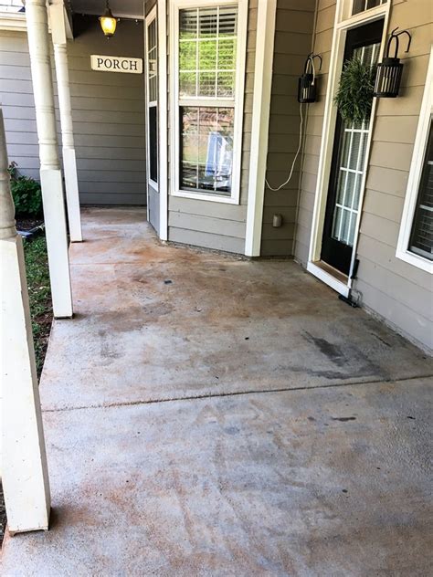 How to Create Faux Tile Look on Concrete Patio Paint concrete patio, Concrete patio makeover