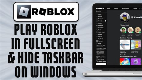 How To Play Roblox in Fullscreen & Hide Taskbar on Windows 