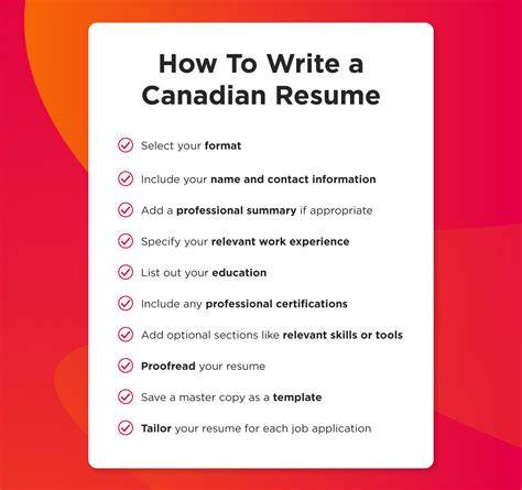 How To Prepare Resume In Canada