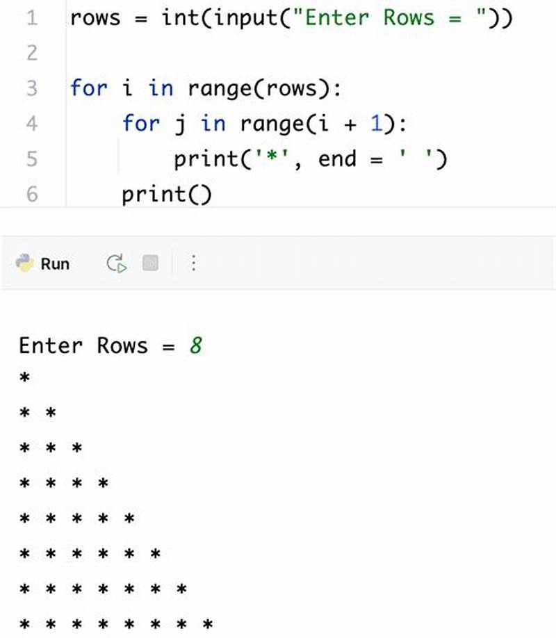 How To Print Triangle Pattern In Python