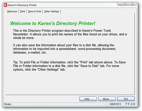 How To Print Using Karen’s Directory Printer